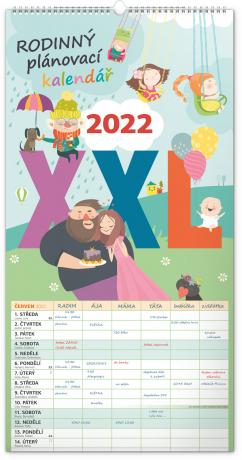 Kalendář 2022 nástěnný: Rodinný plánovací XXL, 33 × 64 cm
