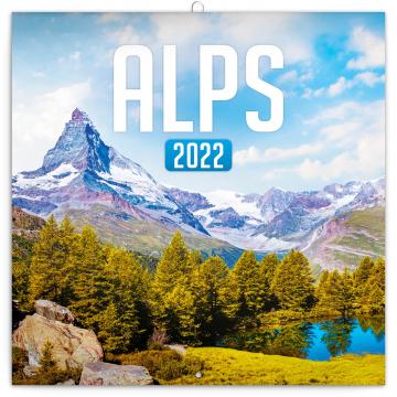Kalendář 2022 poznámkový: Alpy, 30 × 30 cm