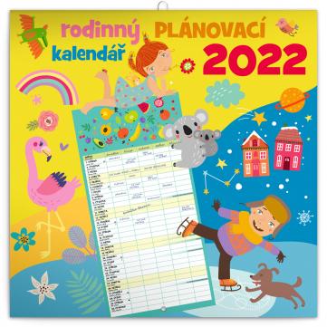 Kalendář 2022 nástěnný Rodinný plánovací, 30 × 30 cm
