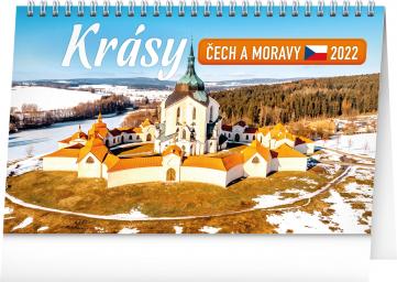 Kalendář 2022 stolní: Krásy Čech a Moravy, 23,1 × 14,5 cm