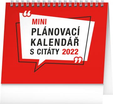 Kalendář 2022 stolní: Plánovací s citáty, 16,5 × 13 cm