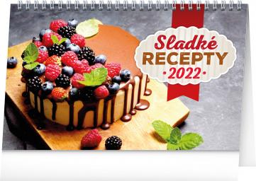 Kalendář 2022 stolní: Sladké recepty, 23,1 × 14,5 cm