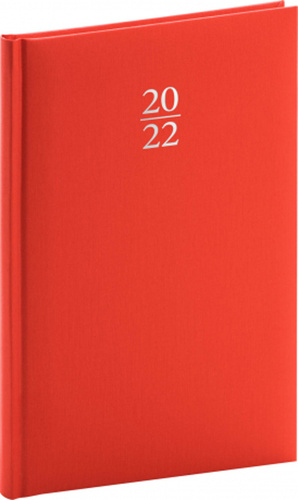 Diář 2022: Capys - červený/týdenní, 15 x 21 cm