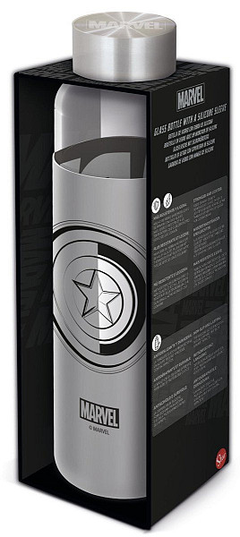 Skleněná láhev s návlekem - Marvel 585 ml
