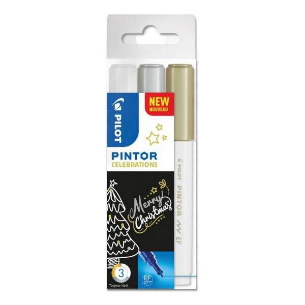 Pilot Pintor Extra Fine Sada akrylových popisovačů 1,5 - 2,2 mm Celebrations 3 ks