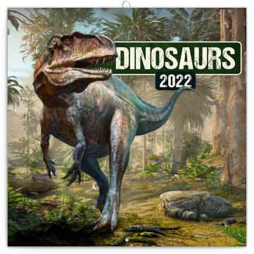 Kalendář 2022 poznámkový: Dinosauři, 30 × 30 cm