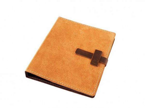 Kožený diář A5 - kůže medová semiš