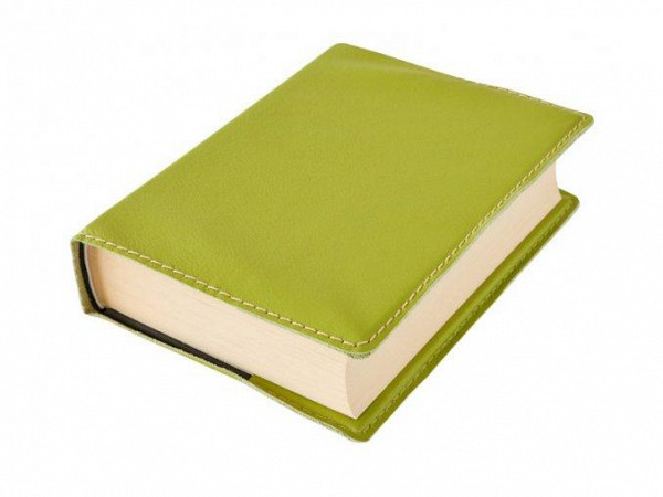 Kožený obal na knihu KLASIK M 22,7 x 36,3 cm - kůže zelená