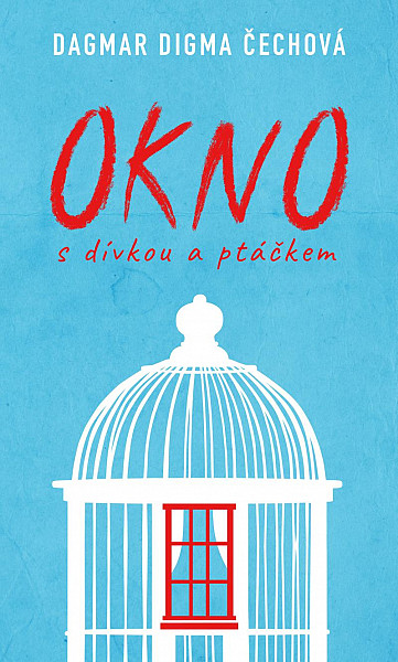 Okno s dívkou a ptáčkem