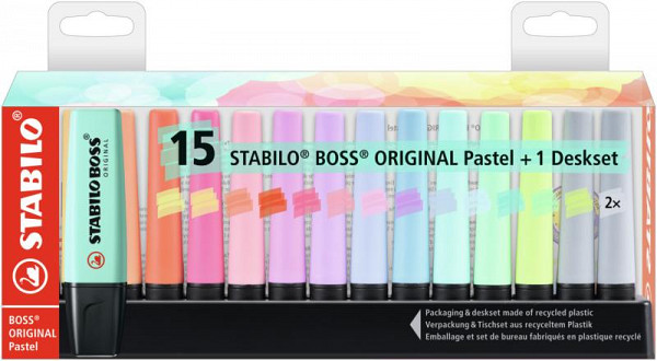 STABILO BOSS ORIGINAL Pastel 15 ks