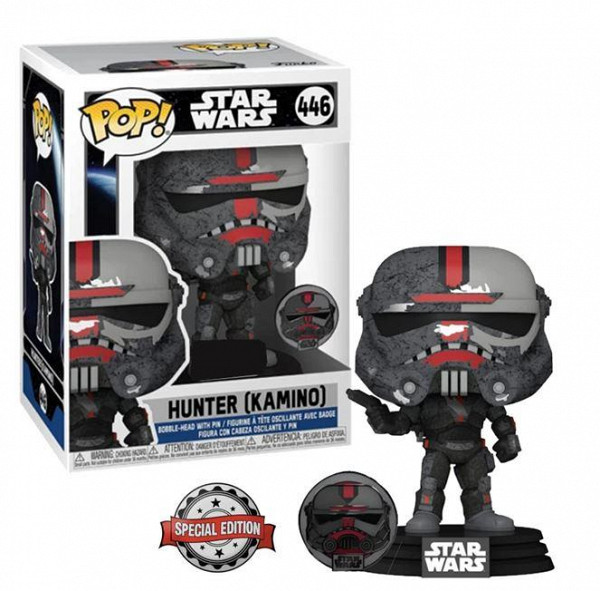 Funko POP Star Wars: Across the Galaxy - The Bad Batch Hunter with Pin (limited exclusive edition)