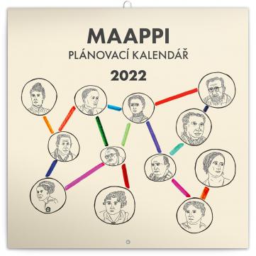 Kalendář 2022 nástěnný: Rodinný plánovací Maappi, 30 × 30 cm
