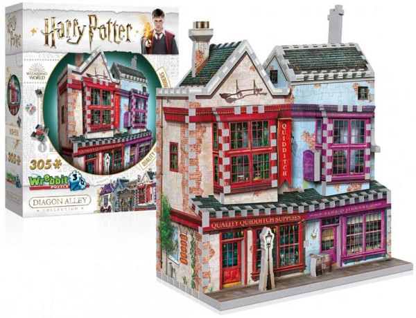 Harry Potter: Puzzle Wrebbit 3D - Prvotřídní potřeby pro famfrpál / 305 dílků