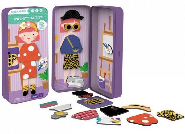 MierEdu Cestovní magnetické puzzle - módní návrhářka