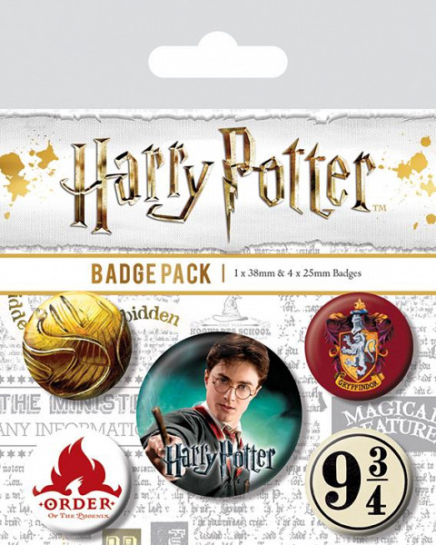 Harry Potter Set odznaků - Nebelvír