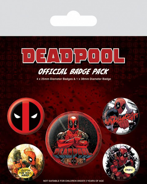 Set odznaků - Deadpool