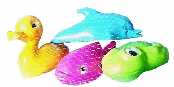 Plavací sada Zvířátka do vany plastová 4ks