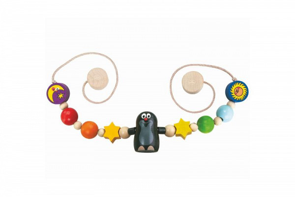 Závěs do kočárku Krtek dřevěný 10,5x25x4cm