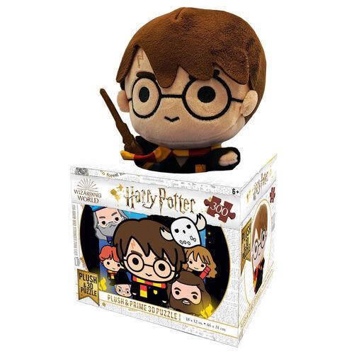 Harry Potter 3D puzzle - Harry Potter 300 dílků + plyšák