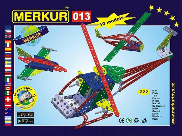 Merkur 013 Vrtulník 222 dílů, 10 modelů