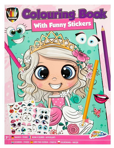 Grafix Omalovánky A4, 24 listů - mix 2 motivů