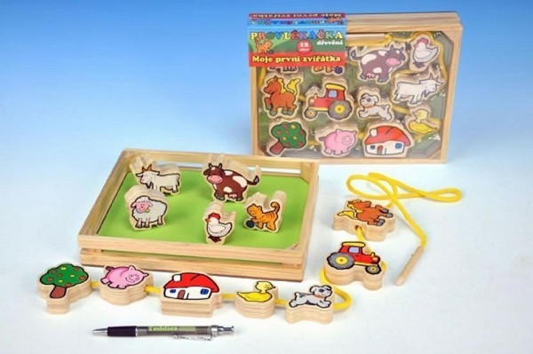 Moje první zvířátka - Provlékačka dřevě