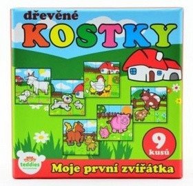 Moje první zvířátka - Kostky kubus dřev