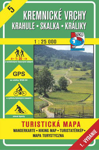 Kremnické vrchy Krahule, Skalka, Králiky 1 : 25 000
