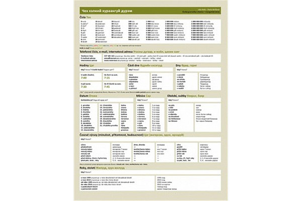 Česká gramatika v kostce mongolsky