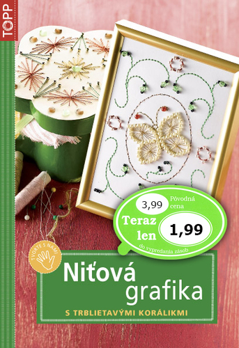 Niťová grafika s trblietavými korálikmi