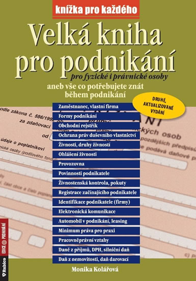 Velká kniha pro podnikání pro fyzické i právnické osoby