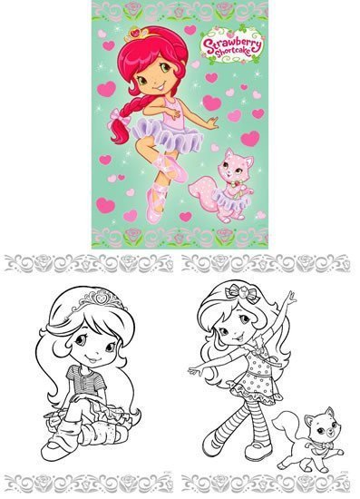 Strawberry - omalovánka