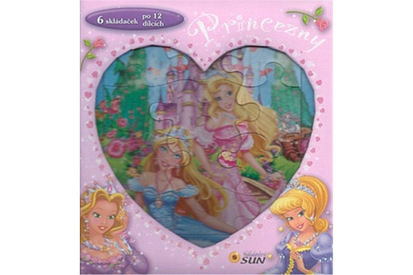 Princezny 6 skládaček po 12 dílcích