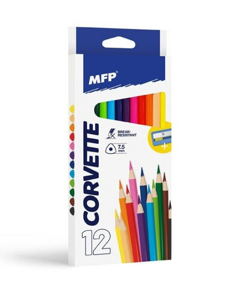 Pastelky M 12 triangular s ořezávátkem