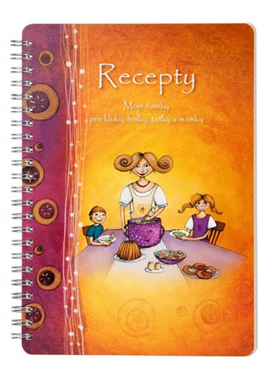 Kroužkový blok RECEPTY A5, linka, 50 listů