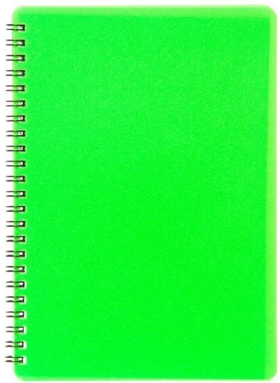 Plastic blok NEON zelený A5, linka, 60 listů
