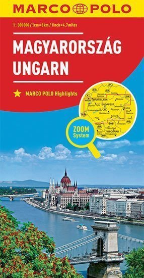 Maďarsko Magyarország Ungarn 1:300 000