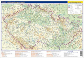 Česko - fyzická a administrativní mapa