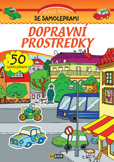 Veselé sešity se samolepkami Dopravní prostředky