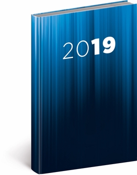 Denní diář Cambio 2019, modrý, 15 x 21 c