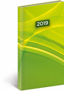 Kapesní diář Cambio 2019, zelený, 9 x 15