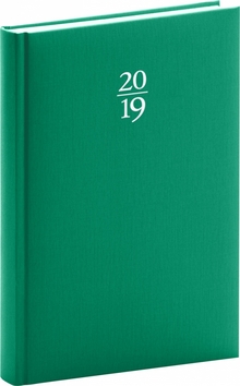 Denní diář Capys 2019, zelený,15 x 21 cm