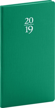 Kapesní diář Capys 2019, zelený, 9 x 15,