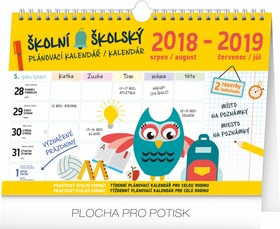 Školní plánovací kalendář s háčkem 2019,