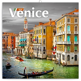 Poznámkový kalendář Benátky 2019, 30 x 3