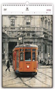 Tram - dřevěný nástěnný kalendář 2019