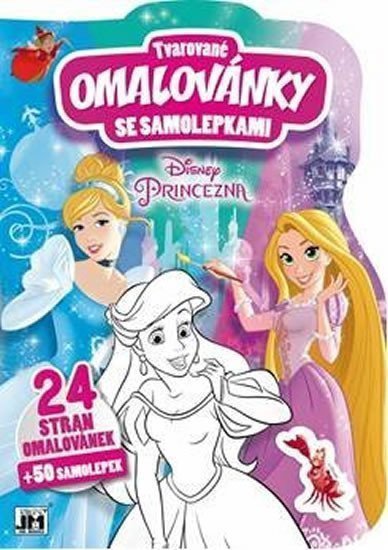 Tvarované omalovánky se samolepkami Princezny