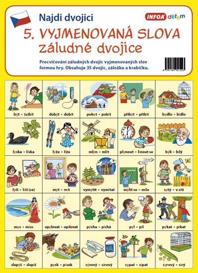 Najdi dvojici 5 Vyjmenovaná slova záludné dvojice