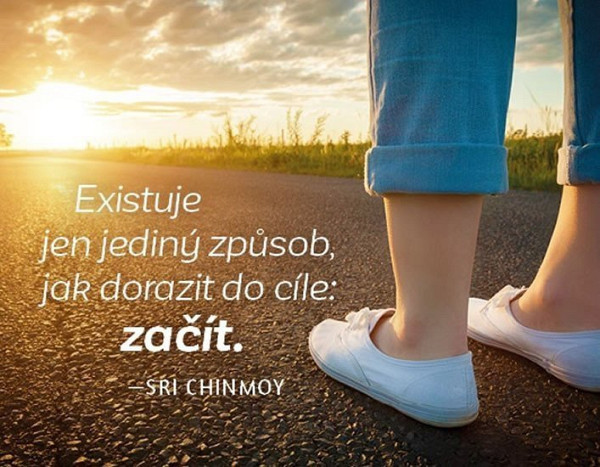 Magnet na lednici Existuje jen jediný způsob jak dorazit do cíle: začít