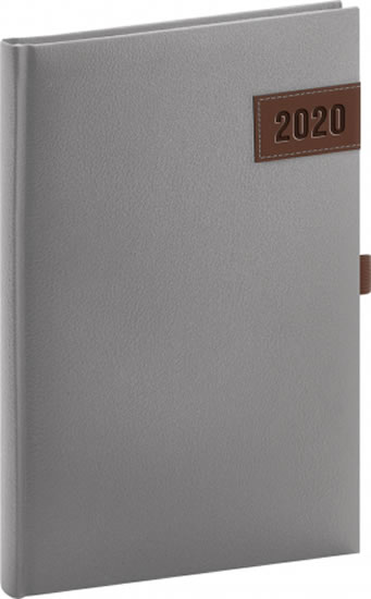 Diář 2020 - Tarbes - týdenní, stříbrný, 15 × 21 cm
